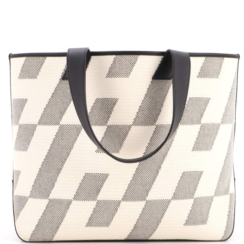 Hermes 40 Cabas H en Biais Tote Canvas with Leather
